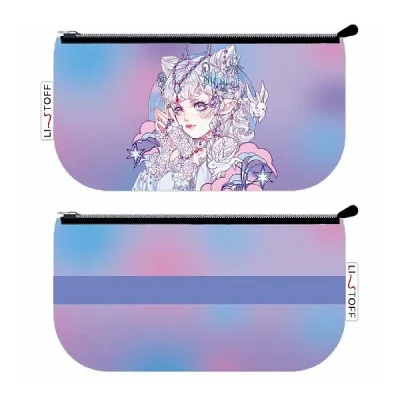 Пенал-косметичка на молнии (110х210) 1-секция. Ткань, полноцветная печать. Резинка - крепление на обложку. Инд.уп. OPP Fairy (Эксклюзив) ПМ0183