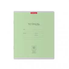 Тетрадь 12л косая линейка частая мелов "Классика" зеленый ERICH KRAUSE 46464 022602
