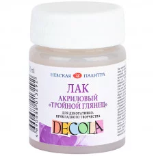 Лак акриловый водная основа глянцевый 50мл ЗХК Decola Тройной глянец 5828961 4485748