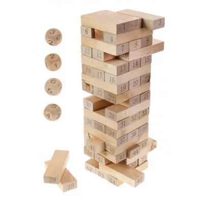 Деревянная игрушка. Игра "Башня. Высотка maxi" (28см,54 блока) . Арт. ИД-0752