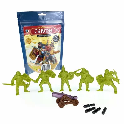 Игровой набор. Отряд солдатиков "Скифы"+пушка (4 снаряда) 418