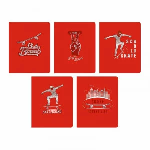 Тетрадь А5 48л "TOTAL RED. Skateboard"  КанцЭксмо