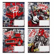 Тетрадь 36л., А5, клетка, Alingar "Гранж", скрепка, блок офсет, мелованный картон (эконом),  AL7926