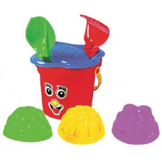 2181 Набор для песка №26 полесье ведро малое ситечко цветок совок №2 грабельки №2 3 формочки