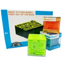 Кубик-Головоломка DE-301/CJ-27 Лабиринт с шариком, 4.5см, цвета в ассортименте №777-С031 319510