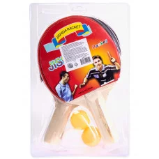 Набор для игры в настольный теннис (2 ракетки, 3 шарика)толщина 7мм, в блистере (арт.TY11)