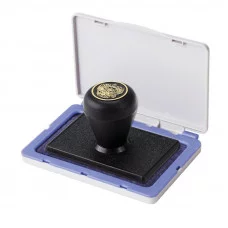 Штемпельная подушка BRAUBERG, 120*90 мм (рабочая поверхность 110*70 мм), синяя краска, 236866