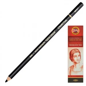 Карандаш угольный KOH-I-NOOR "Gioconda", корпус черный, средняя твердость, 8810002001KS