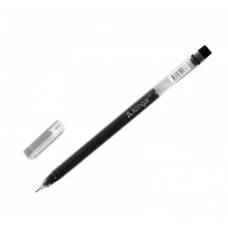 Ручка гелевая Alingar, "Round", 0,5 мм, черная, игольчатый наконечник, круглый прозрачный пластиковй корпус AL11064