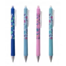 Ручка гелевая пиши-стирай, автоматическая Yalong, "Космопланеты" 0,5 мм, синяя, резин. грип, круглый цв. пластик. корпус, пласт. уп. YL232755