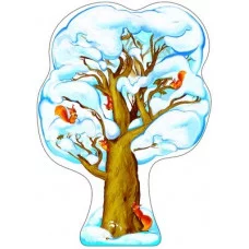 Ф-9311 Плакат вырубной А3. Дуб зимний (с уф-лаком) / (серия) Сфера