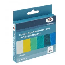 Пастель масляная Гамма "Студия", "Морской берег", 6 цветов, картон. упак., европодвес 362492