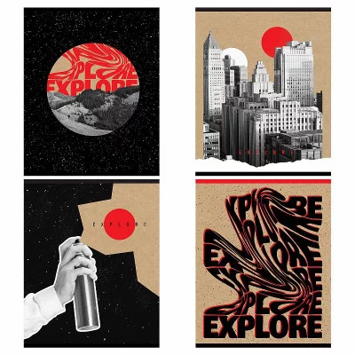 Тетрадь 60л., А5, клетка BG "Explore", крафт 350643