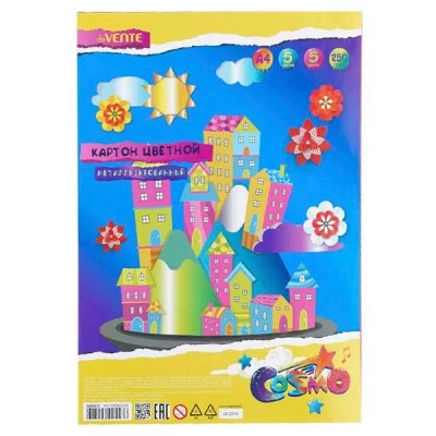 Картон цветной металл А4 05л 05цв е/п DEVENTE 8040513 181995