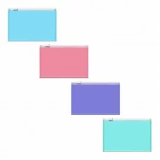 Zip-пакет пластиковый ErichKrause Diagonal Pastel, Card Size, непрозрачный, ассорти 54975