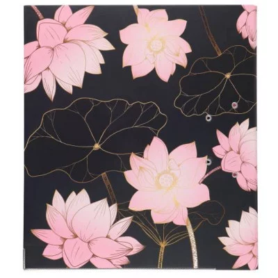 Регистратор 75мм мат ламинир Цветок лотоса на черном разобранный FIORENZO 231744 231744