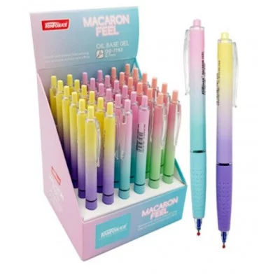 Ручка масляная авт. Tenfon DC-189 "Macaron" (син) 0,7мм, матовый корпус с градиентом, с грипом, цвета ассорти, OG-7762 330447