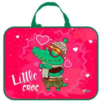 ПМД 2-20 Крокодильчик-папка менеджера А4 на молнии (ручка-тесьма), ткань