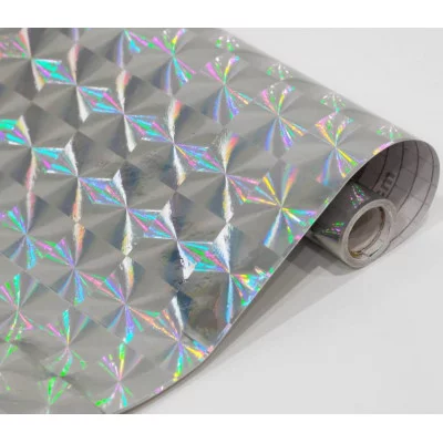 Пленка самоклеящаяся голография серебро 1005 мишура 0,45м х3м 3мкр 3221779