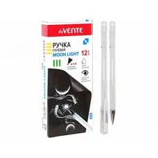 Ручка гелевая "Moonlight" белая 0.8/130мм корпус прозрачный DEVENTE 5051012 085421