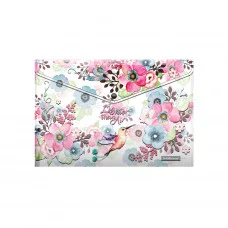 Папка-конверт на кнопке пластиковая ErichKrause Colibri, A4 55315