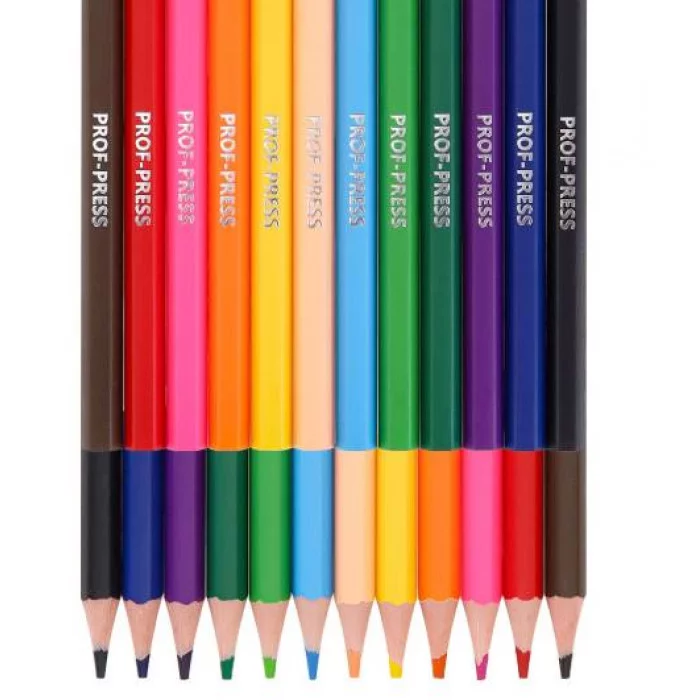 Карандаши цветн пластик 2М,набор гексаг. 12цв. КОРОНА (КЦ-9300), гриф.d=3,0mm, КЦ-9300