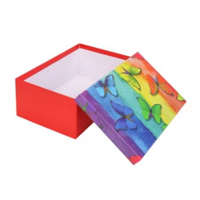 Коробка прямоугольная подарочная Радужные бабочки 33X25.5X14.5 см РазборКОР-7809