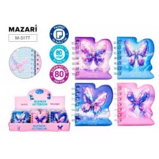 Блокнот "НЕО БАБОЧКА", 1 шт, 10.5 х 9.2 см., 80 л. M3177