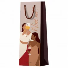 Пакет подарочный 1шт 12*36*8,5см MESHU "Party", глянцевая ламинация, под бутылку 354706