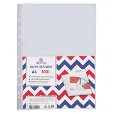 Файл-вкладыш с перфорацией А4 35мкм тиснением 100шт/уп ATTOMEX 3050917 314852