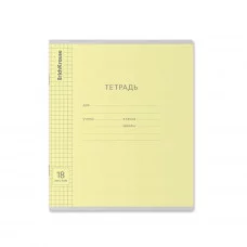 Тетрадь 18л клетка мелов "Классика с линовкой желтая" ERICH KRAUSE 40009 023043