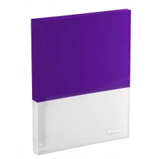 Папка на 4 кольцах Berlingo "Semicolor" А4, 24мм, 700мкм, D-кольца, с внутр. карманом, сиреневая, софт-тач 384077
