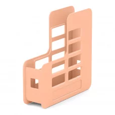 Подставка для бумаг вертикальная пластиковая ErichKrause Techno Pastel Bloom 75мм персиковый 61501