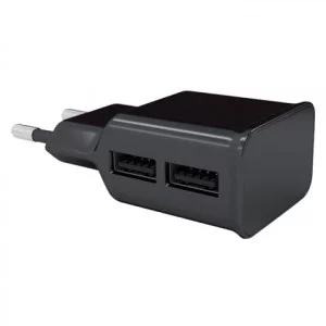 Зарядное устройство сетевое (220 В) RED LINE NT-2A 2 порта USB выходной ток 2,1 А черное УТ000009404 453427