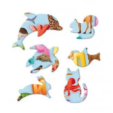 Пазл фигурный на подложке+Дополненная реальность. 45 деталей. Азбука. 30х30,5 см. ГЕОДОМ