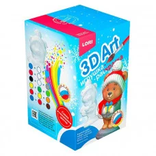 3D Art.Игрушка-раскраска "Новогодний мишка" Ир-030
