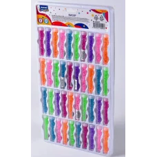 Бисер круглый 4 мм, 7 г, 6 цветов, пластиковая туба M-20037