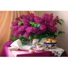 Алмаз мозаика (клас.) 30х40 см, с подр., с полн. заполн. (30цв) Поздний завтрак (Арт. НД-0424)