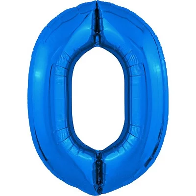 Шар Agura Slim Синий цифра 0 (40\'-102см) 756379