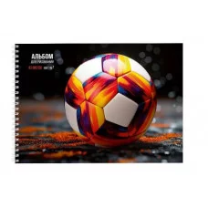 Альбом для рисования А4 40л. ФУТБОЛЬНЫЙ МЯЧ - 13 (40-2321) гребень, офсет 40-2321