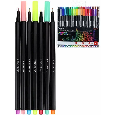 Набор ручек капиллярных 36 цв. ISTANBUL (НР-4746) гексагональный корпус, d=0,4 мм, ПП-00186444