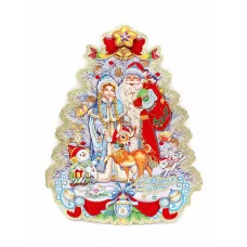 Оформительский плакат на скотче В ожидании Нового года, 55 см, глиттер НУ-8273