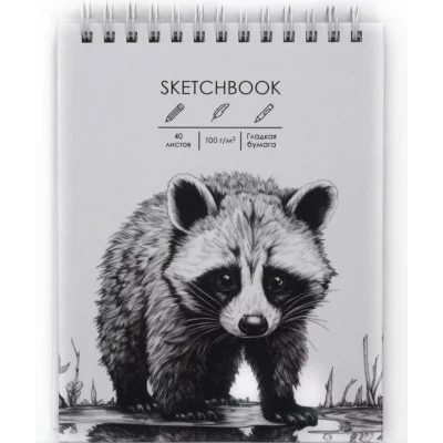 Скетчбук А6+ 40л "Енотик" КанцЭксмо ТС6405442