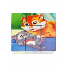 КУБИКИ ПЛАСТИКОВЫЕ 9 шт. МАМЫ И ДЕТКИ (Арт. К09-9610)