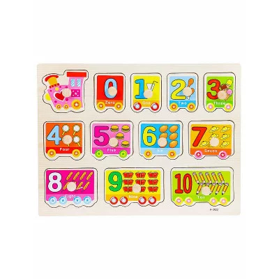 Деревянная игрушка. Рамка-вкладыш 22,5х30см "УЧИМСЯ СЧИТАТЬ" AN02348