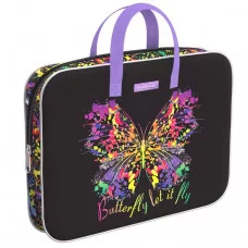 Папка текстильная на молнии ErichKrause с ручками Butterfly, A4+ 52653