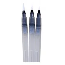 Кисти набор 3 шт. Синтетика DJ-375 Круглые S, M, L с резервуаром для воды, в ПВХ MS-011 333165