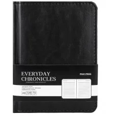 ЕЖЕДНЕВНИК А6, 128л. недатир. EVERYDAY CHRONICLES - BLACK (128-5033) кожзам (черный) 128-5033