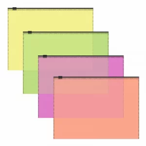 Zip-пакет пластиковый ErichKrause Fizzy Neon, B5, полупрозрачный, ассорти 47073