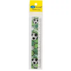 Линейка: "СПОРТ"; пластиковая, с рисунком /ассорти/, 15 см. МС-6618